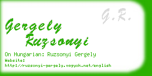 gergely ruzsonyi business card